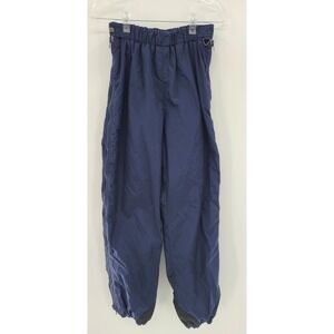 Columbia Womens Navy Blue Snow Ski Pants Medium Full Zip‎ Legs Elastic Waist